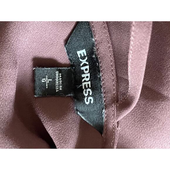 Express Women's Size Large‎ Short-Sleeve Blouse Taupe - Picture 4 of 5